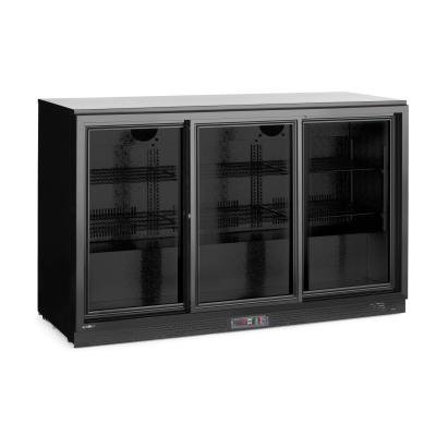 Barová chladnička s trojitými posuvnými dveřmi, Arktic, 308L, Černá, 230V/160W, 1350x520x(H)865mm | 236901
